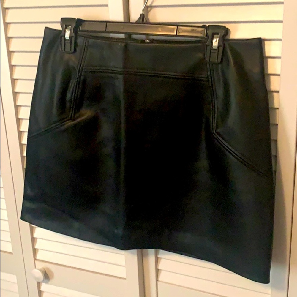 Black Leather Mini Skirt